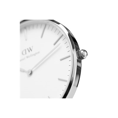 Reloj de cuarzo de poliéster Classic Rosewater - 36 mm - Rosa y plateado