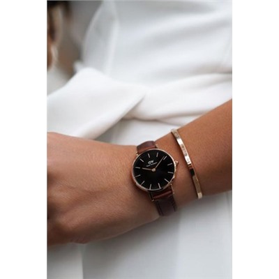 Reloj de cuarzo de piel Classic St Mawes - Marrón y plateado