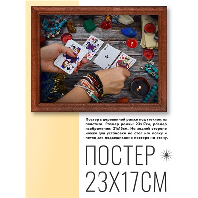 POSG-0122 Постер в рамке 23x17см Гадание на картах