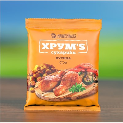 Сухарики "ХРУМ`S" со вкусом курицы, 100 г