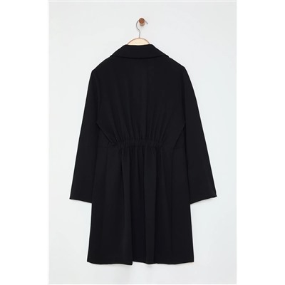 Black Cruve, закрываясь за гибким тканым платьем A-Big Big Size TBBAW25AH00094