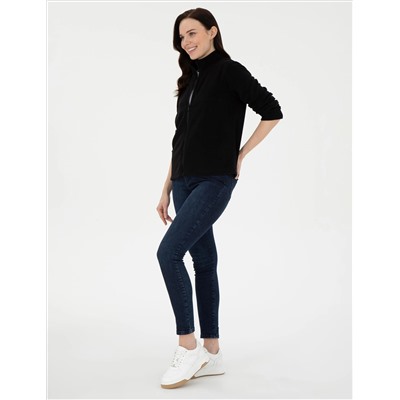 Black Comfort Fit Polar Cardigan
