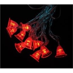 Электрогирлянда "Колокольчик", L4 м, (20 красных LED, 2W, шнур прозр 1м, IP20)