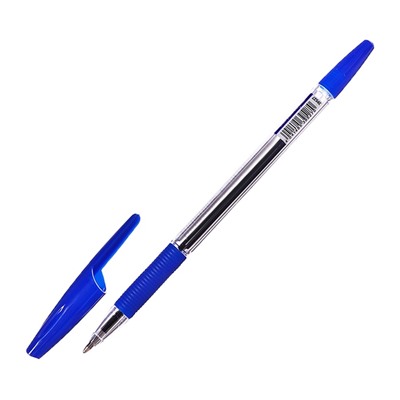 Ручка шариковая ErichKrause R-301 Classic Stick & Grip, узел 1,0 мм, синяя, с резиновым держателем, мягкое и комфортное письмо
