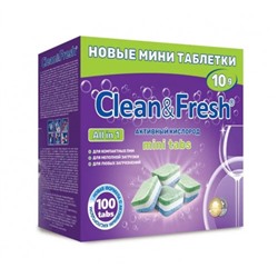 Таблетки для посудомоечных машин Clean&Fresh, мини, 100 шт