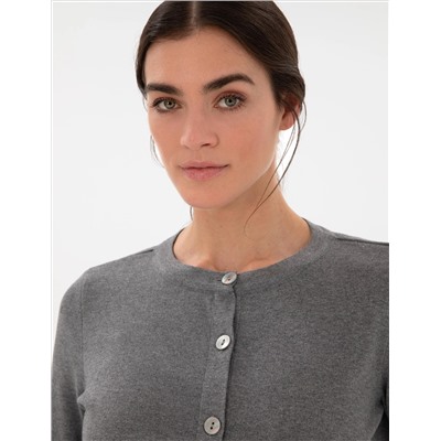 Серый меландж Slim Fit Triko Cardigan