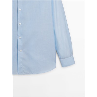 Camisa rayas algodón slim fit