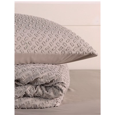 Постельное бельё LoveLife Tufting 1,5сп "Квадрат" 143*215см,150*230см,50*70см-2шт, цвет серый, 110 г/м2