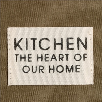 Дорожка на стол Этель Kitchen 40×150 см, зелёная, 100% хлопок, саржа 220 г/м²