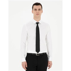 Белый бывший Slim Fit Основная рубашка с длинным рукавом