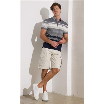 Футболка-поло F211-07-564b grey melange