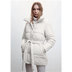 Anorak acolchado cinturón -  Mujer | MANGO OUTLET España