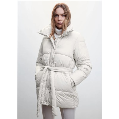 Anorak acolchado cinturón -  Mujer | MANGO OUTLET España