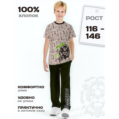 Футболка детская KETMIN ЛЕВ цв.Шоколад