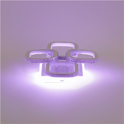 Стационарный светильник / LED-люстра потолочная. Цвет: белый (220W / 590*420*125)" / LED white + yellow 3000K~6500K / K26028W/2+2 / уп 1