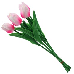 Цветы искусственные "Букет Тюльпанов" (Real Touch), L10 W10 H34 см