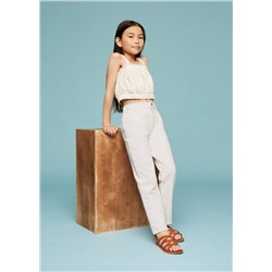 Pantalón recto pinzas -  Niña | MANGO OUTLET España