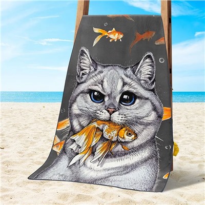 Детское махровое полотенце НВ The Cat м0996