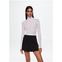 Jersey canalé cuello vuelto -  Mujer | MANGO OUTLET España