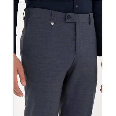Темно -синяя тканевые брюки Slim Slim Fit
