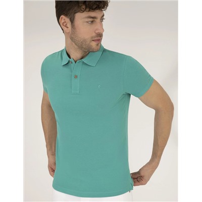 Зеленая слабая подсадка Polo yaka basic t -красавица