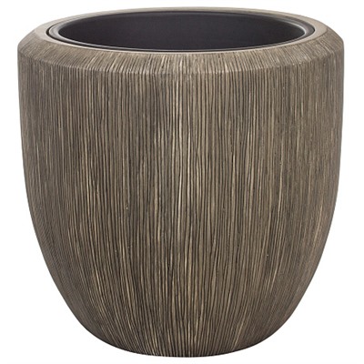 Кашпо полистоун Nobilis Marco "Pw-woodgrey Round", D55хH52 см с тех.горшком