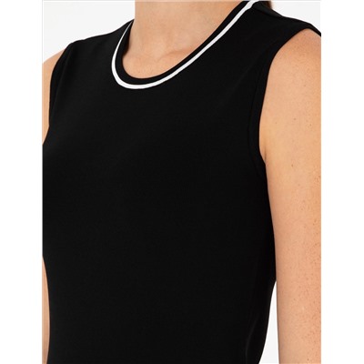 Black Slim Fit Knitwear Blouse