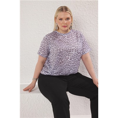 Серый леопардовый парень с рисунком Fit Fit Fit Fit Tbbss25bf00051