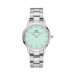 Reloj de cuarzo de acero Link - Plateado y verde