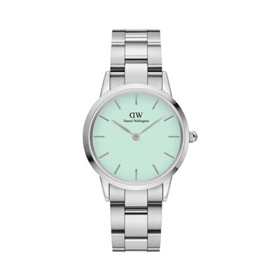 Reloj de cuarzo de acero Link - Plateado y verde