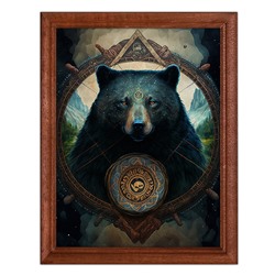 POSV-0285 Постер в рамке 17x23см Медведь