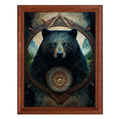 POSV-0285 Постер в рамке 17x23см Медведь
