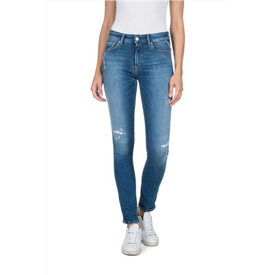 Vaquero skinny fit de tiro alto Luzien - Azul