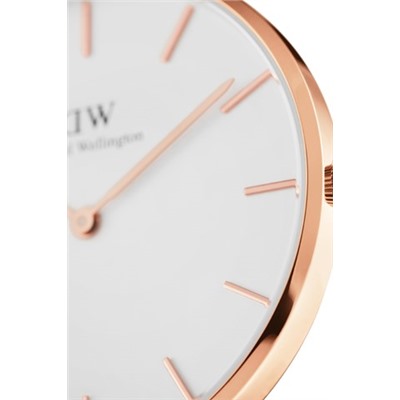 Reloj de cuarzo de piel y chapado en oro rosa Bondi