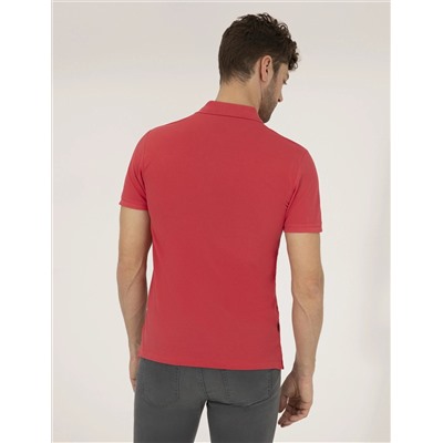Red Slim Fit Polo Yaka Basic T -Fork