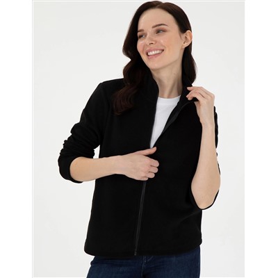 Black Comfort Fit Polar Cardigan