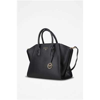 Bandolera de piel - Negro