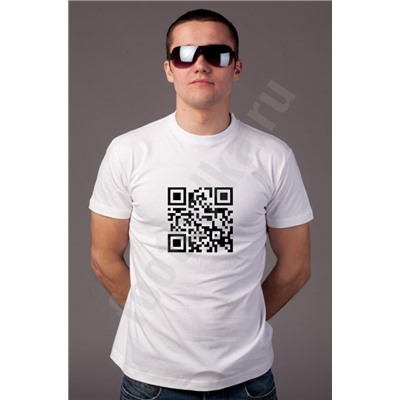 Футболка унисекс "Ваша надпись QR код"