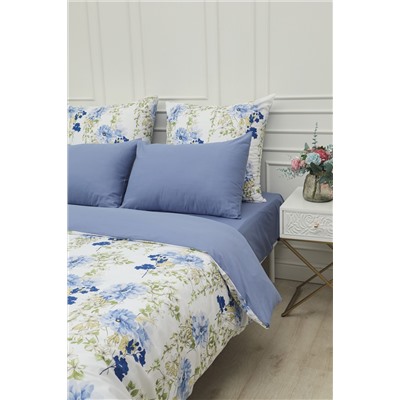КПБ Сатин NUANCE Garden blue