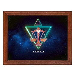 POSG-0007 Постер в рамке 23x17см Знаки Зодиака - Весы