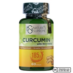Куркумин Nature's Supreme 60 мягких капсул