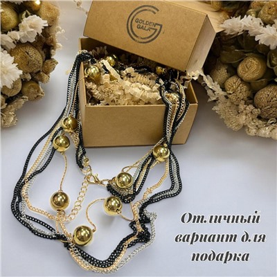 Цепь многослойная длинная с шариками Арт П8 тип 13
