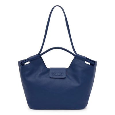 Bolso capazo Sun - cuero - azul marino