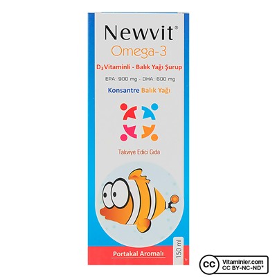 Newvit Omega 3 Сироп с рыбьим жиром и витамином D 150 мл