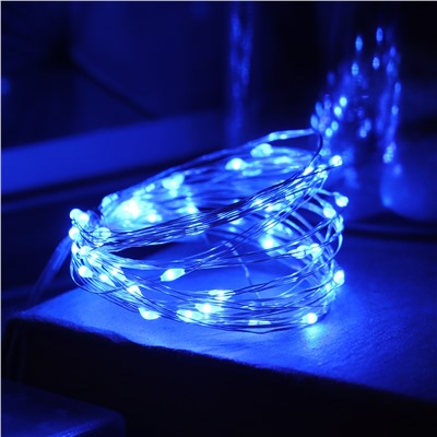 Гирлянда светодиодная нить 5 м 50 LED / GN30 /уп 200/синий