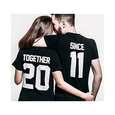 Парные футболки "Together since" (укажите год)