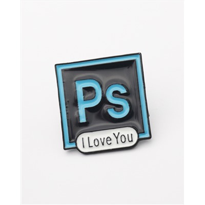 Металлический значок "Photoshop"