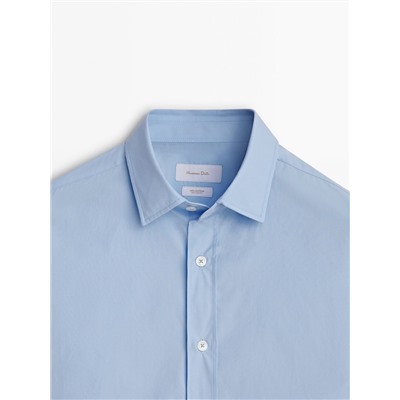 Camisa popelín algodón rayas regular fit