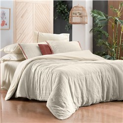 Постельное белье Sarev Mood Comfort жатый хлопок 1.5 спальн. N353 PALENCIA v1/Ekru