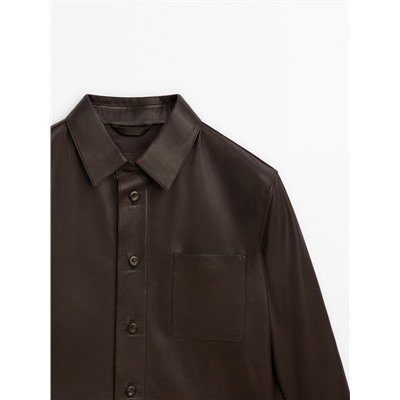 Sobrecamisa piel napa bolsillo